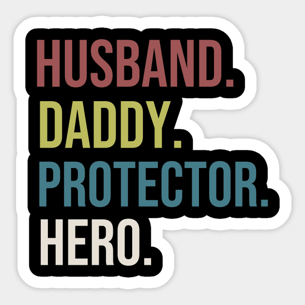 Husband daddy protector hero Sticker by warantornstore